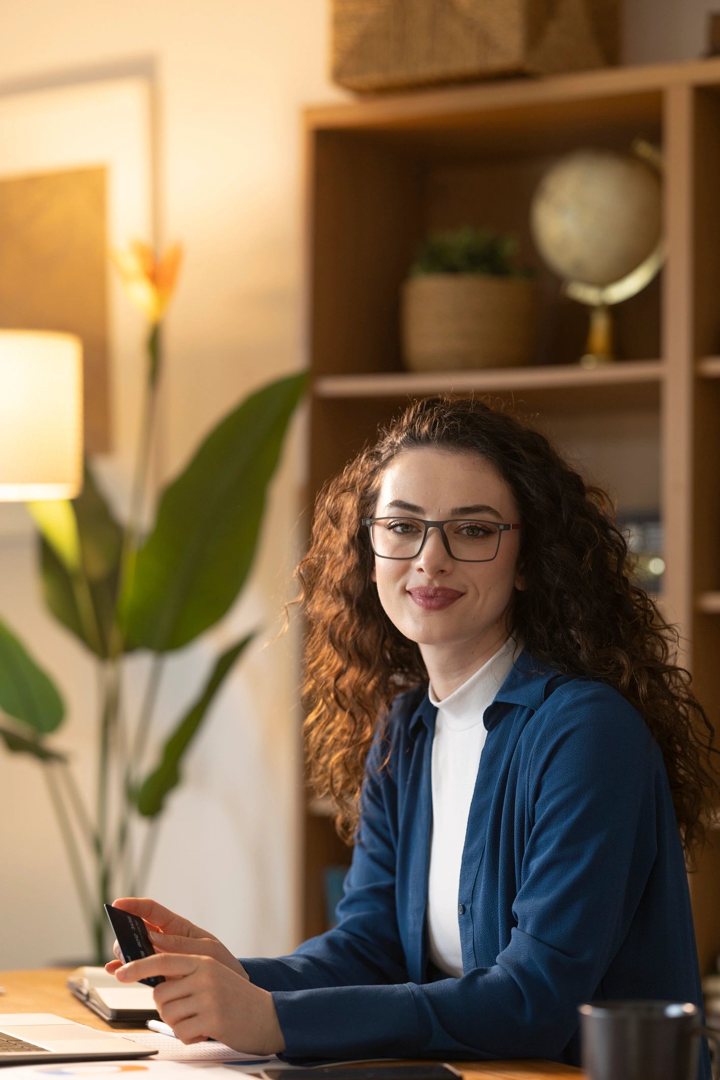 Professional therapist portrait in a welcoming office